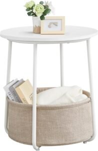 Round Side Table with Storage