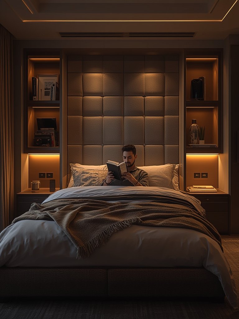 bed frame with headboard - Illustration 3