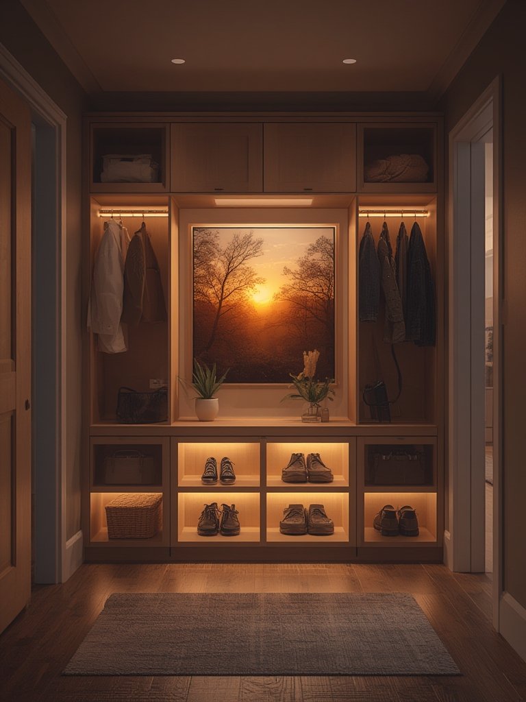 entryway cabinet with smart features - Illustration 3