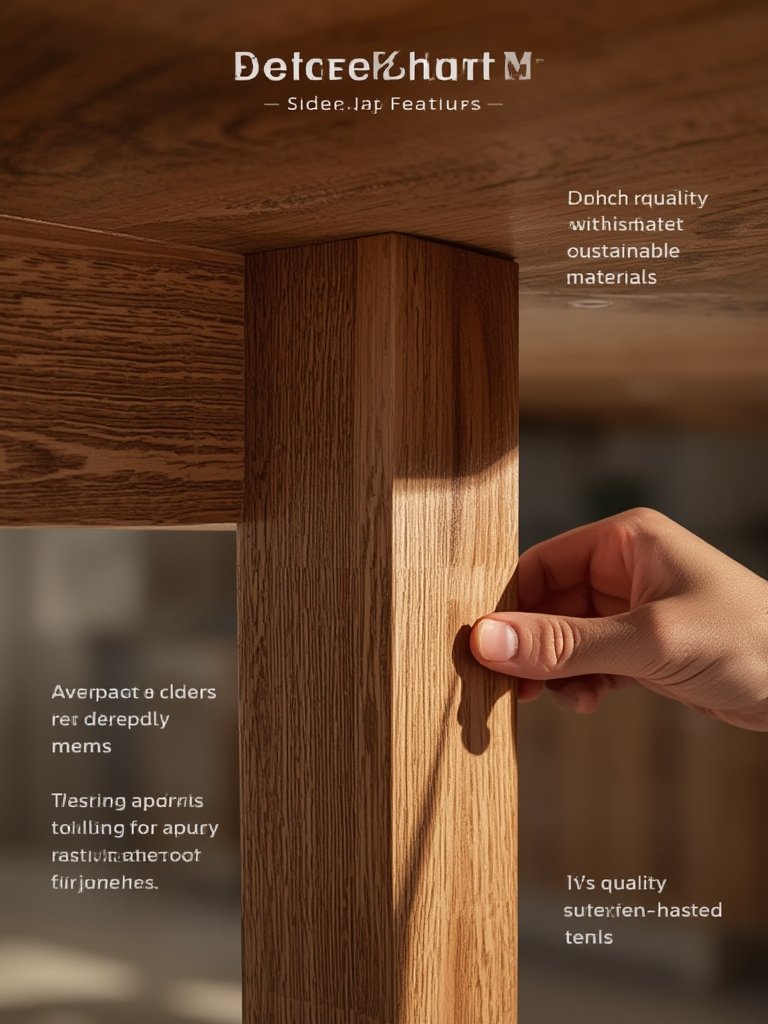 japandi dining table - Illustration 2