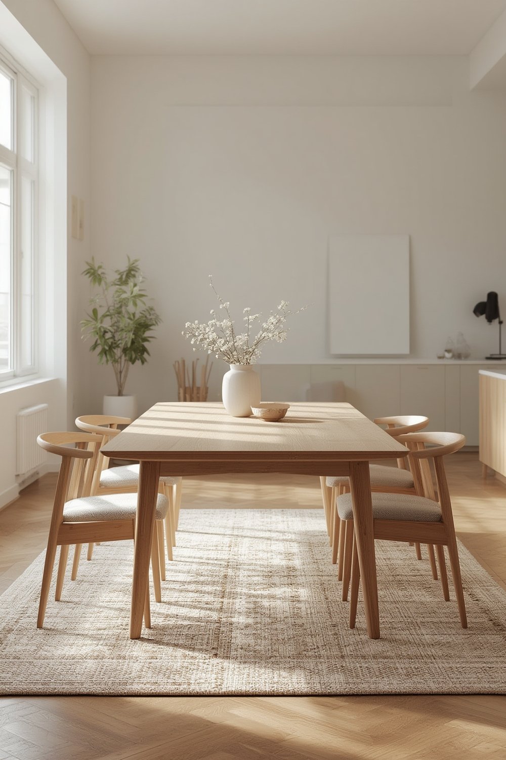 japandi dining table - Illustration 1