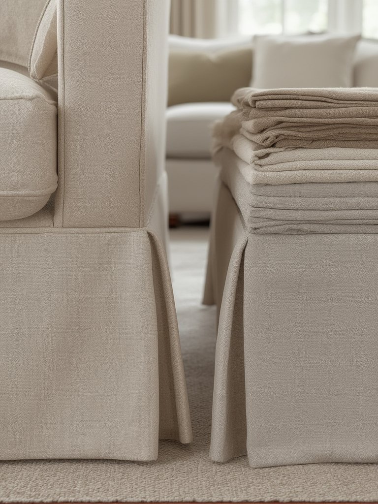 skirted upholstered furniture - Illustration 2