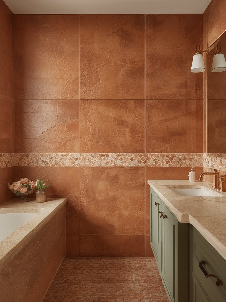 terracotta textured tiles - Illustration 3