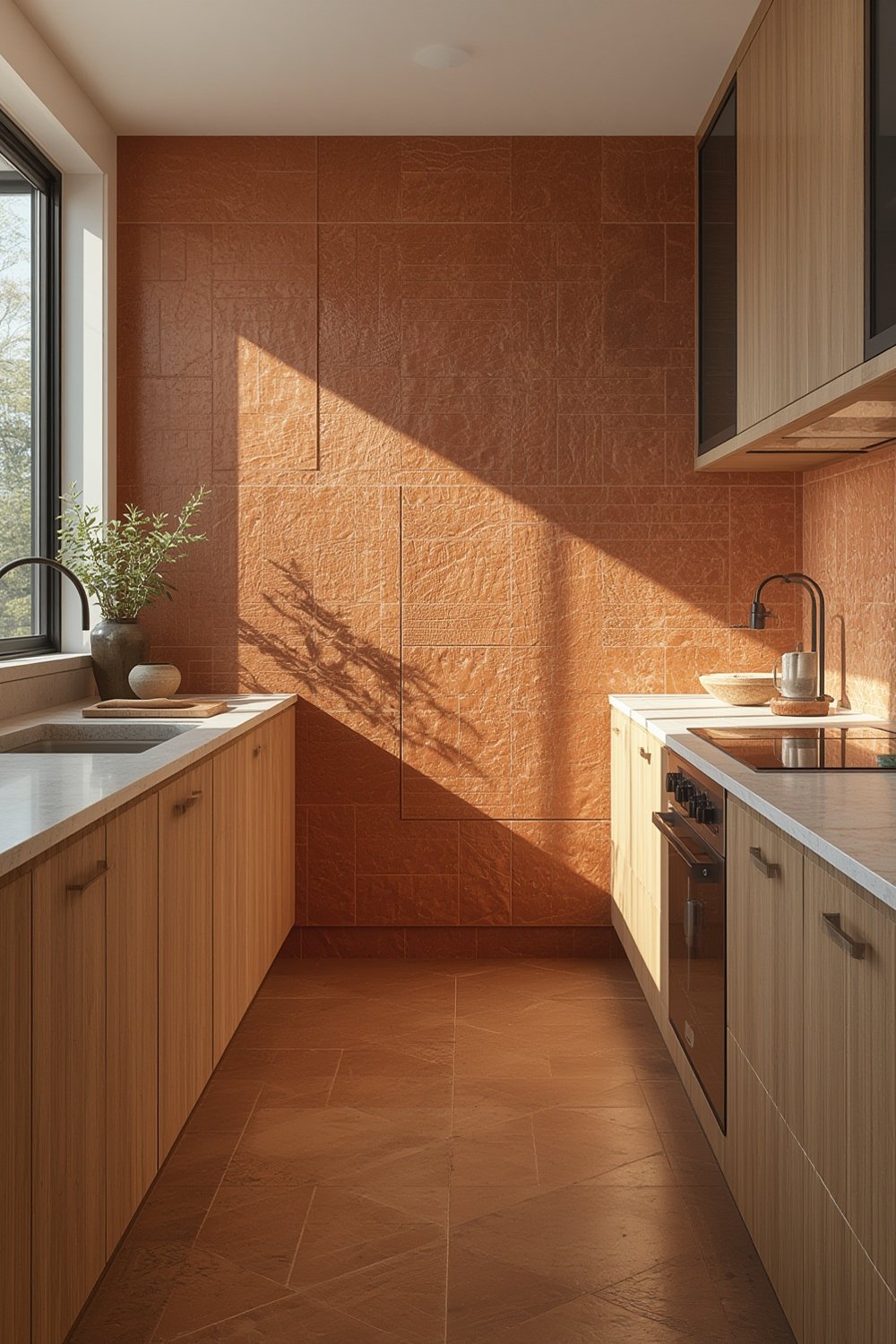 terracotta textured tiles - Illustration 1