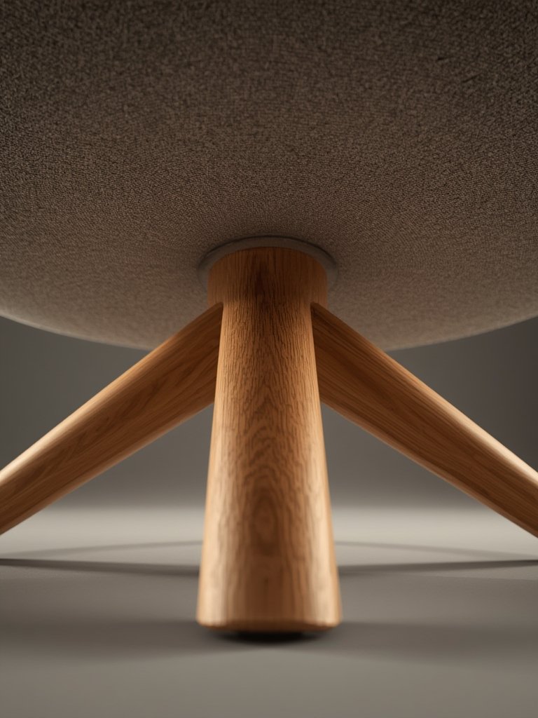 three legged accent chair - Illustration 2