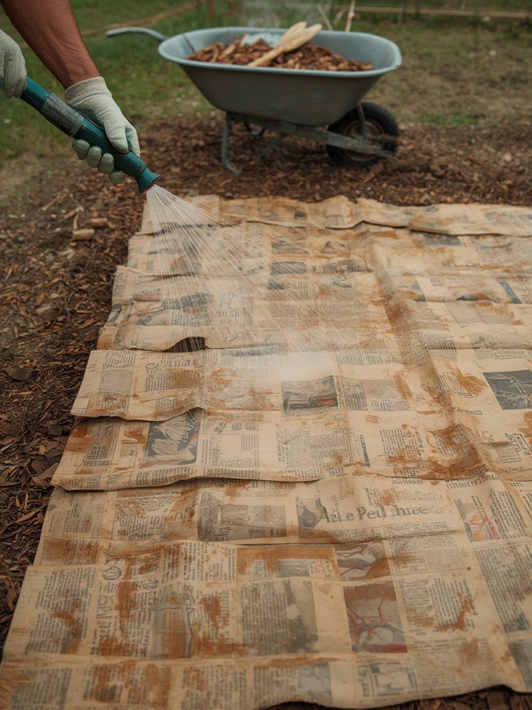 cardboard mulch garden - Illustration 2
