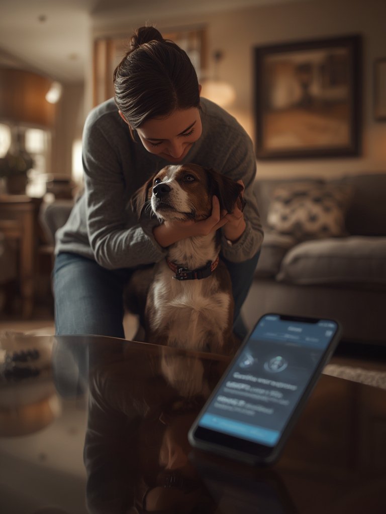 dog tracker in action