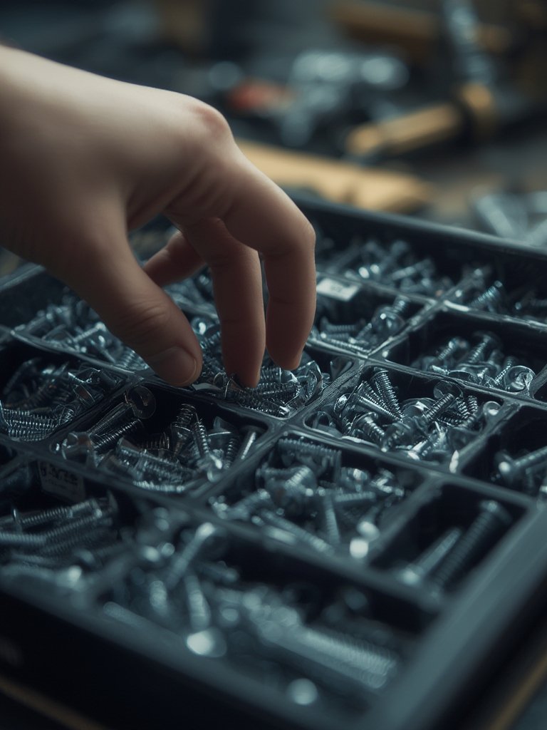 screw organizer in action