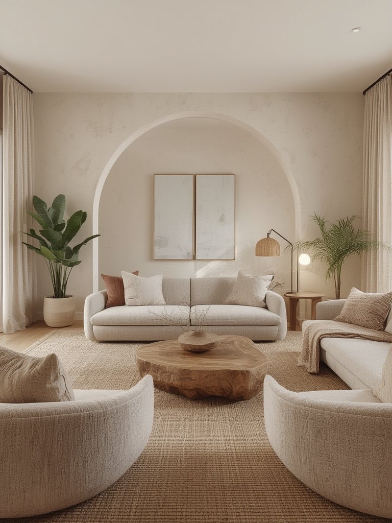 organic modern living room - Illustration 3