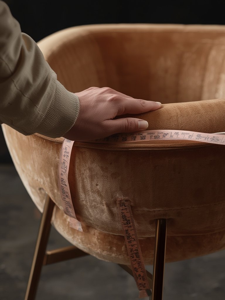 velvet curved dining chair - Illustration 2