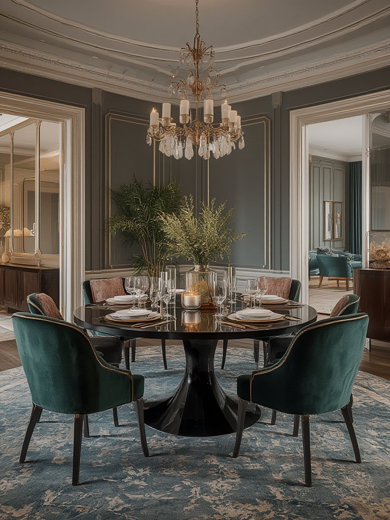 velvet curved dining chair - Illustration 3