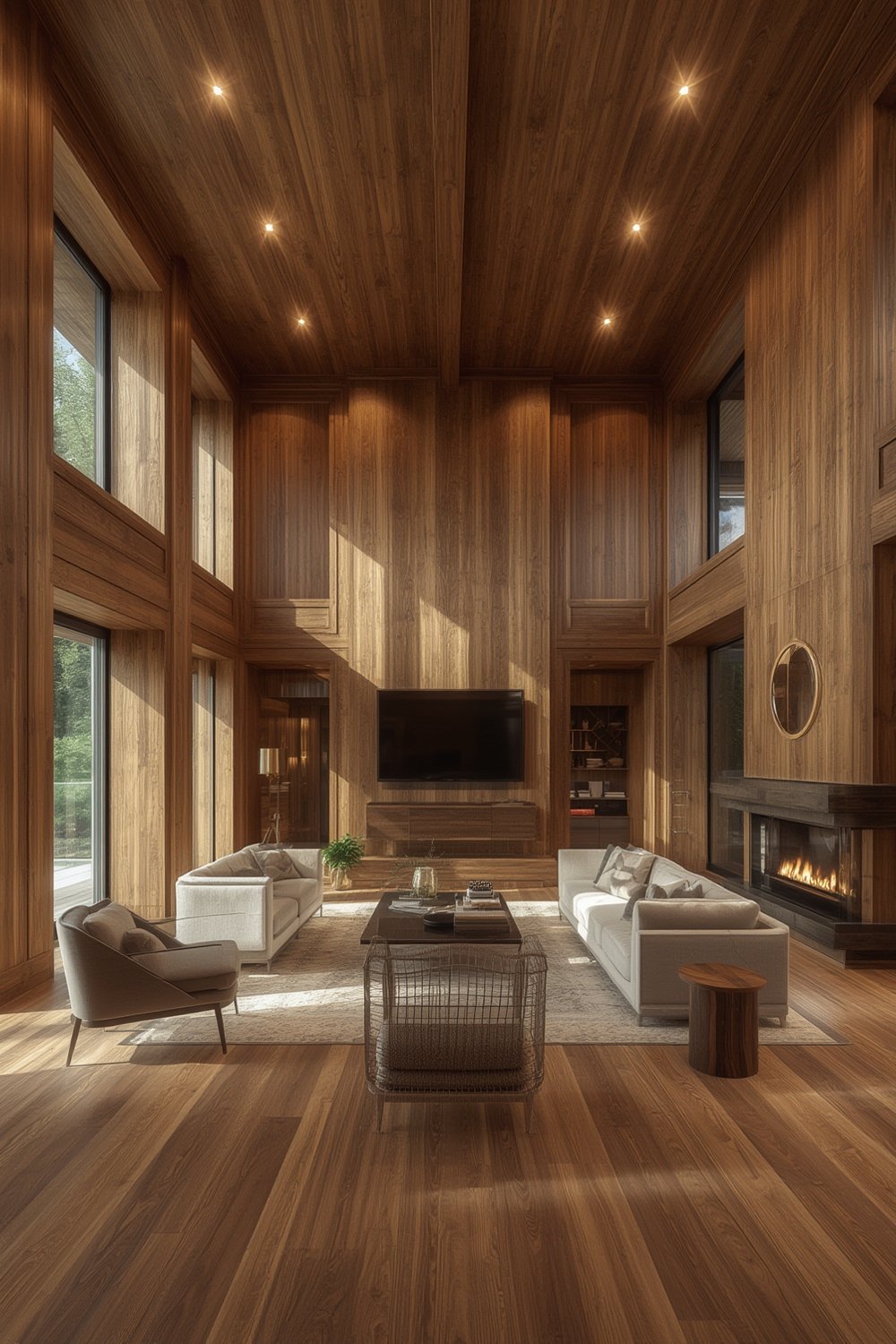 wood drenching walls ceiling - Illustration 1