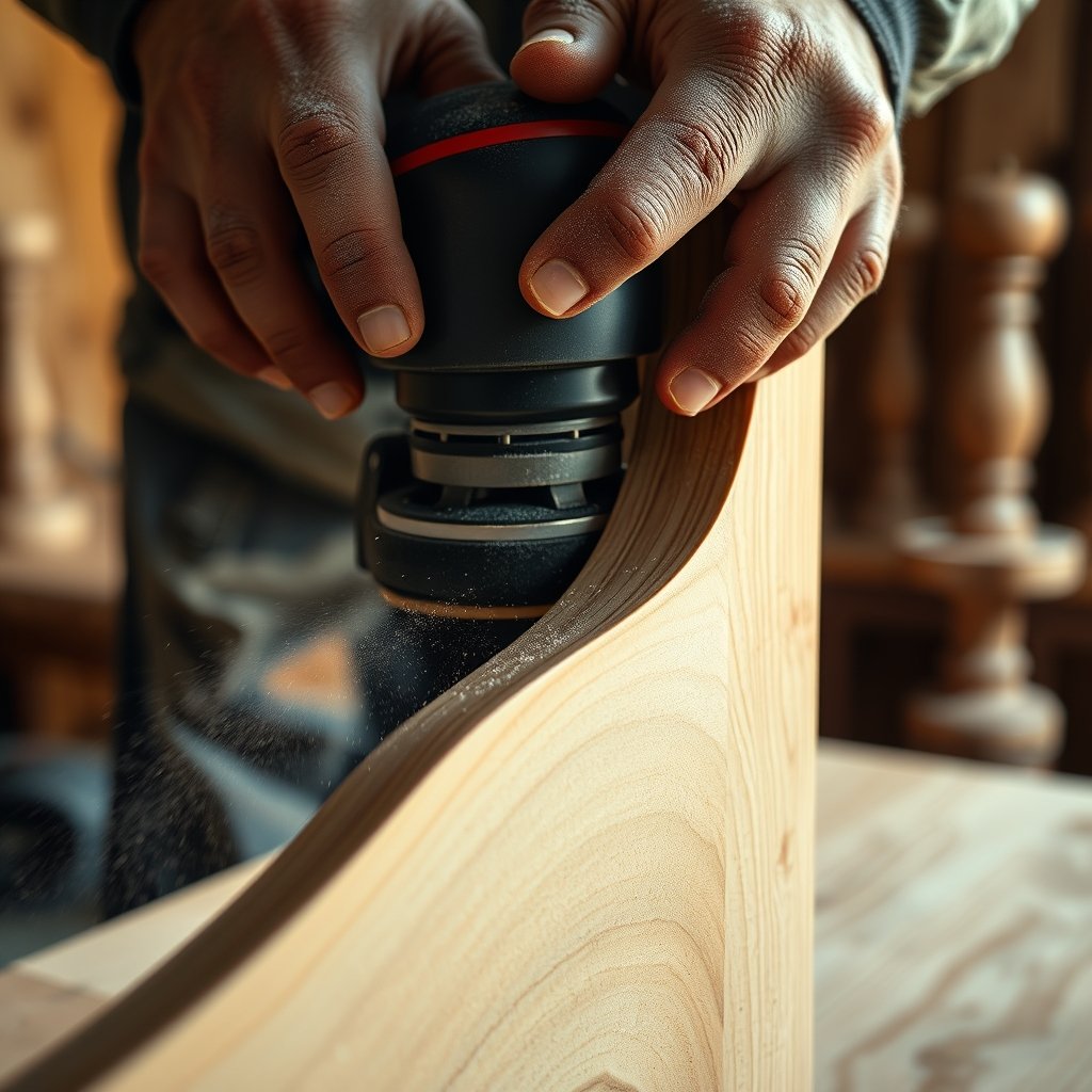 spindle sander in action